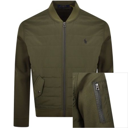 Product Image for Ralph Lauren Hybrid Bomber Jacket Green