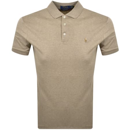Product Image for Ralph Lauren Custom Slim Fit Polo T Shirt Beige