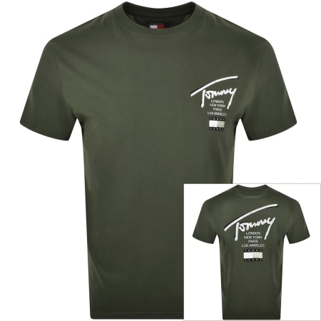 Product Image for Tommy Jeans Sign City T Shirt Green