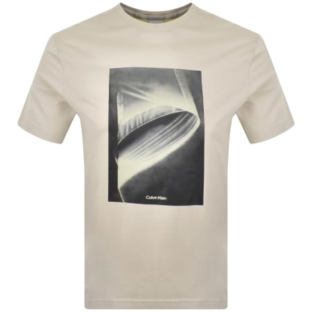 Product Image for Calvin Klein Faded Light Graphic T Shirt Beige