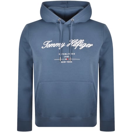Product Image for Tommy Hilfiger Script Logo Hoodie Blue