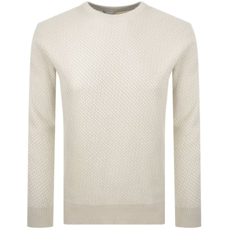 Product Image for Calvin Klein Two Tone Honeycomb Jumper Cream
