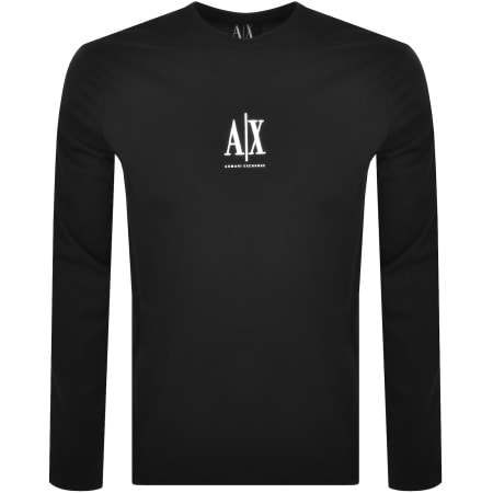 Product Image for Armani Exchange Long Sleeve Logo T Shirt Black
