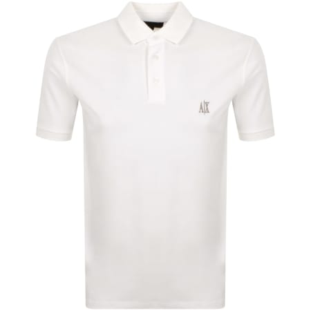 Product Image for Armani Exchange Logo Polo T Shirt Off White