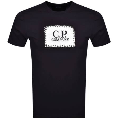 Product Image for CP Company Jersey Logo Label T Shirt Navy
