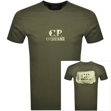 Product Image for CP Company Graphic Logo T Shirt Green