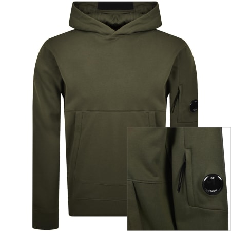 Product Image for CP Company Diagonal Raised Hoodie Green
