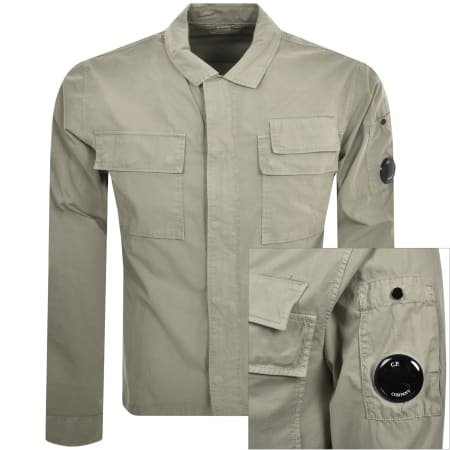 Product Image for CP Company Gabardine Lens Overshirt Khaki