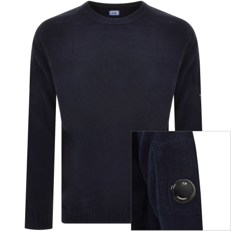 Product Image for CP Company Crepe Lens Knitted Jumper Navy