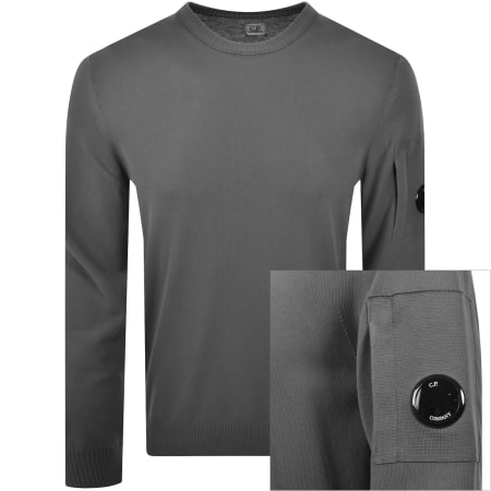 Product Image for CP Company Crepe Lens Knitted Jumper Grey