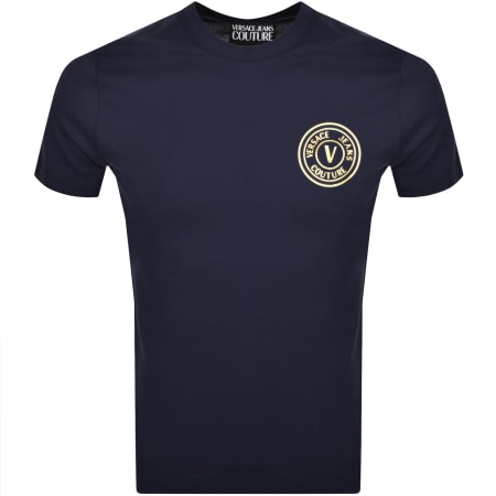 Product Image for Versace Jeans Couture Slim Fit Logo T Shirt Blue