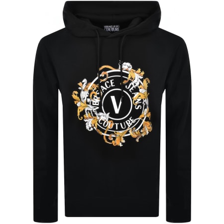 Product Image for Versace Jeans Couture Baroque Logo Hoodie Black