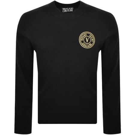 Product Image for Versace Jeans Couture Logo Knit Jumper Black