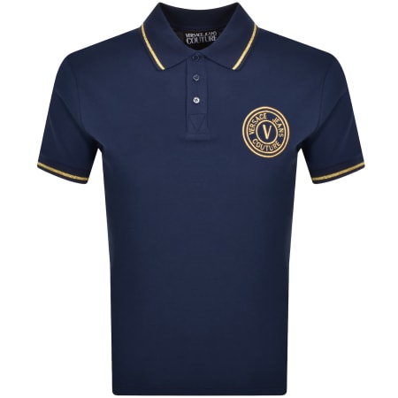 Product Image for Versace Jeans Couture V Emblem Polo T Shirt Blue