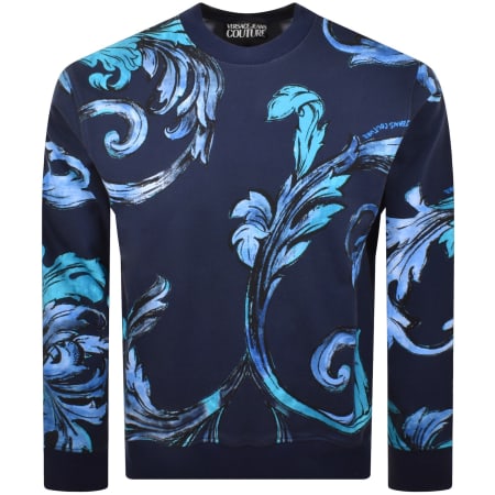 Product Image for Versace Jeans Couture Baroque Sweatshirt Navy
