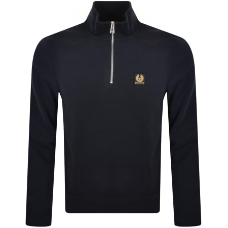 Product Image for Belstaff Quarter Zip Sweatshirt Navy