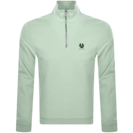 Product Image for Belstaff Quarter Zip Sweatshirt Breeze Green