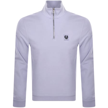 Product Image for Belstaff Quarter Zip Sweatshirt Pale Heather