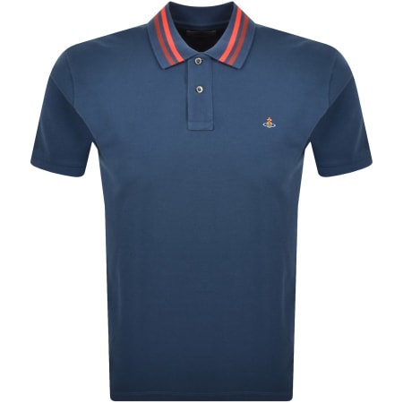 Product Image for Vivienne Westwood Logo Polo T Shirt Blue