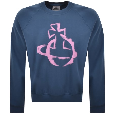 Product Image for Vivienne Westwood Stencil Orb Sweatshirt Blue