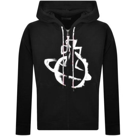 Product Image for Vivienne Westwood Stencil Orb Zip Hoodie Black