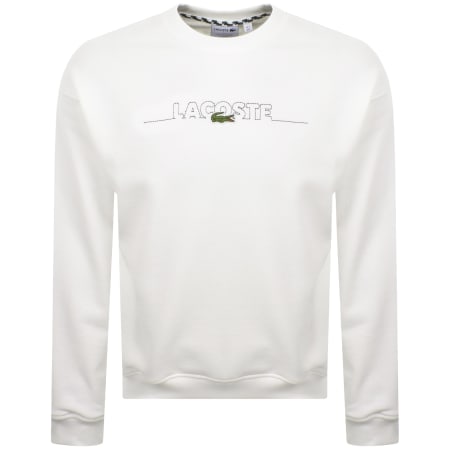 Product Image for Lacoste Logo Sweatshirt Flour White
