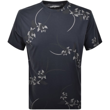 Product Image for Superdry Floral Print T Shirt Navy