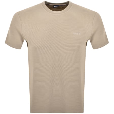 Product Image for BOSS Short Sleeve Rib T Shirt Beige