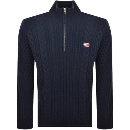 Product Image for Tommy Jeans Cable Knit Jumper Navy