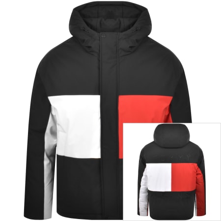 Product Image for Tommy Jeans Flag Puffer Jacket Black