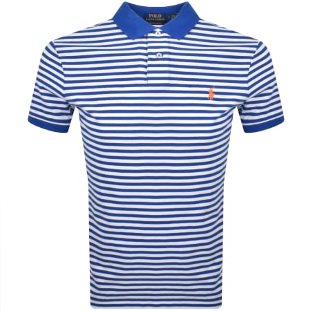 Product Image for Ralph Lauren Stripe Polo T Shirt Blue