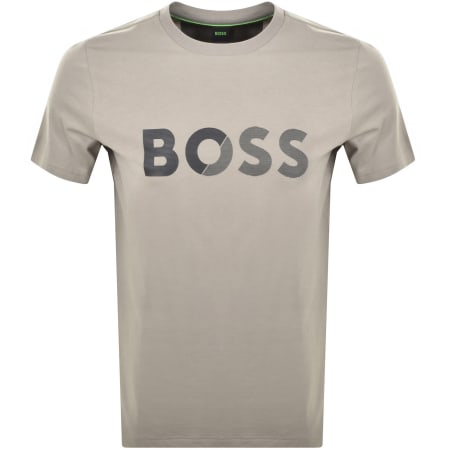 Recommended Product Image for BOSS Tee Tape Logo Regular Fit T Shirt White