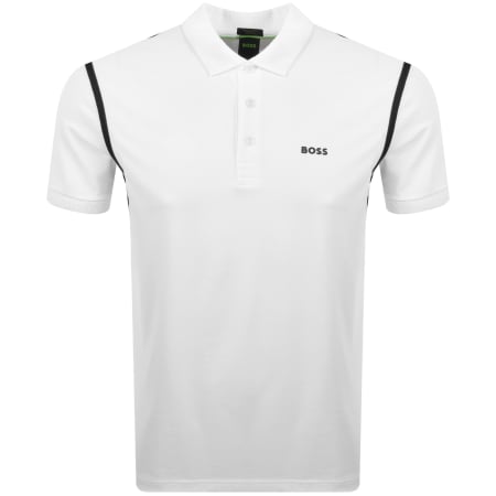 Product Image for BOSS Paddy Tape Polo T Shirt White