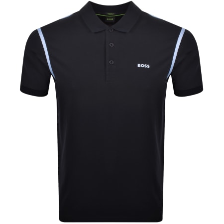 Product Image for BOSS Paddy Tape Polo T Shirt Navy