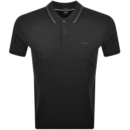 Product Image for BOSS Paddy Tape Jacquard Polo T Shirt Black