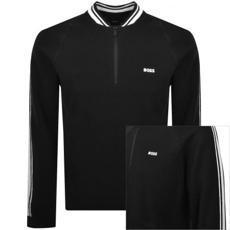Product Image for BOSS K Tape Quarter Zip Jumper Black
