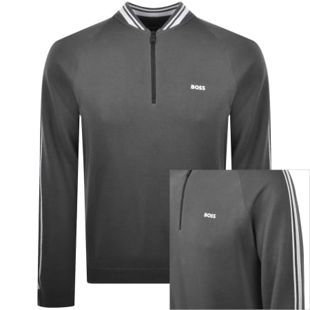 Product Image for BOSS K Tape Quarter Zip Jumper Grey