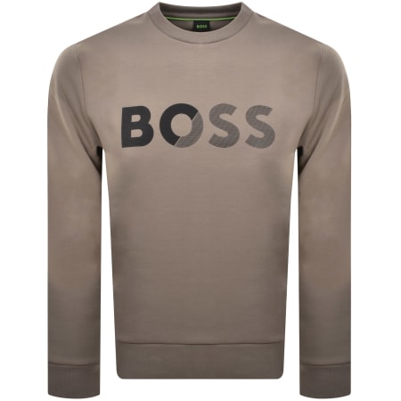 Product Image for BOSS Salbo Tape Sweatshirt Khaki Brown