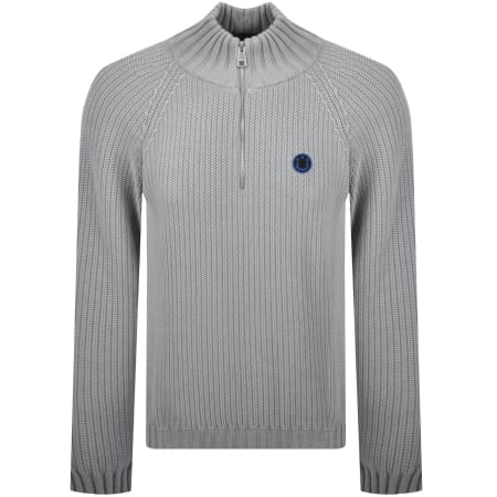 Product Image for HUGO Blue Selioh Knit Jumper Grey
