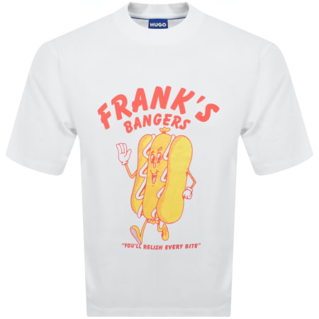Product Image for HUGO Blue Nugotacos T Shirt White