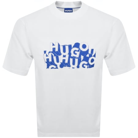 Product Image for HUGO Blue Nafralo T Shirt White