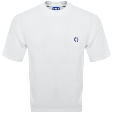 Product Image for HUGO Blue Niley Crew Neck T Shirt White