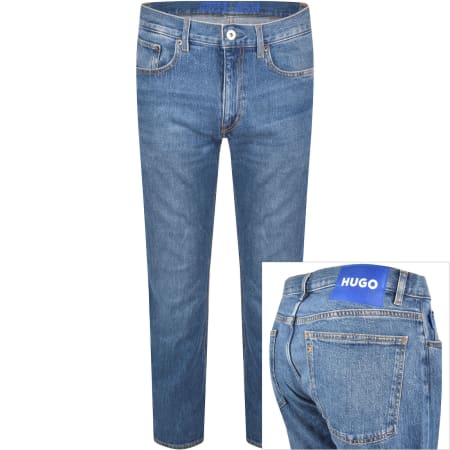 Product Image for HUGO Blue Slim Fit Ash Jeans Mid Wash Blue