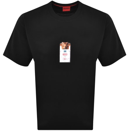 Product Image for HUGO Dilesses Crew Neck T Shirt Black