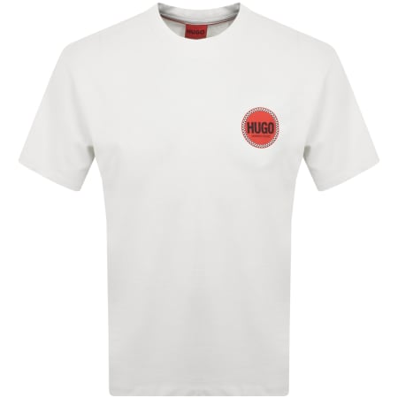 Product Image for HUGO Danetchorb Crew Neck T Shirt White