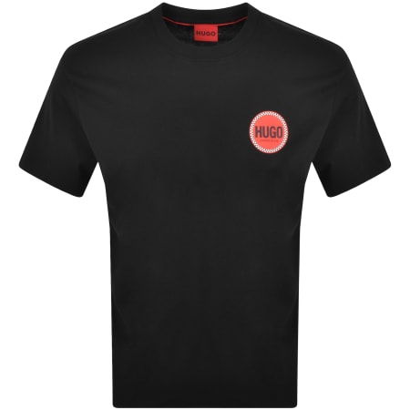 Product Image for HUGO Danetchorb Crew Neck T Shirt Black