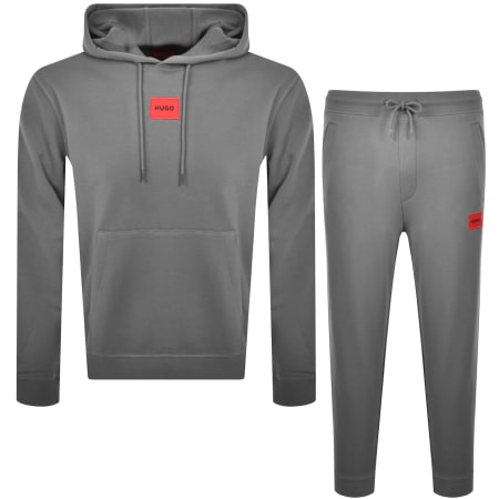 Product Image for HUGO Logo Jersey Tracksuit Grey