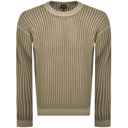 Product Image for BOSS Agolan Relaxed Fit Knit Jumper Beige