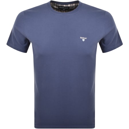 Product Image for Barbour Tartan Sport T Shirt Ocean Blue