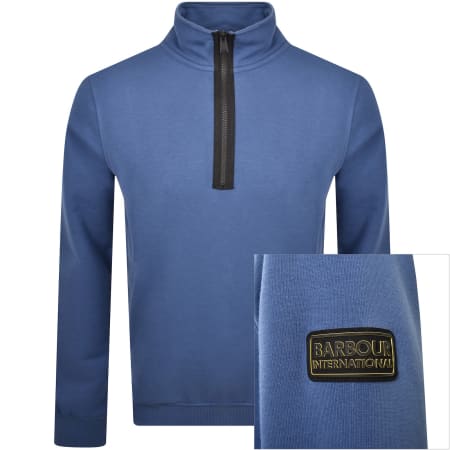 Product Image for Barbour International Half Zip Sweatshirt Blue